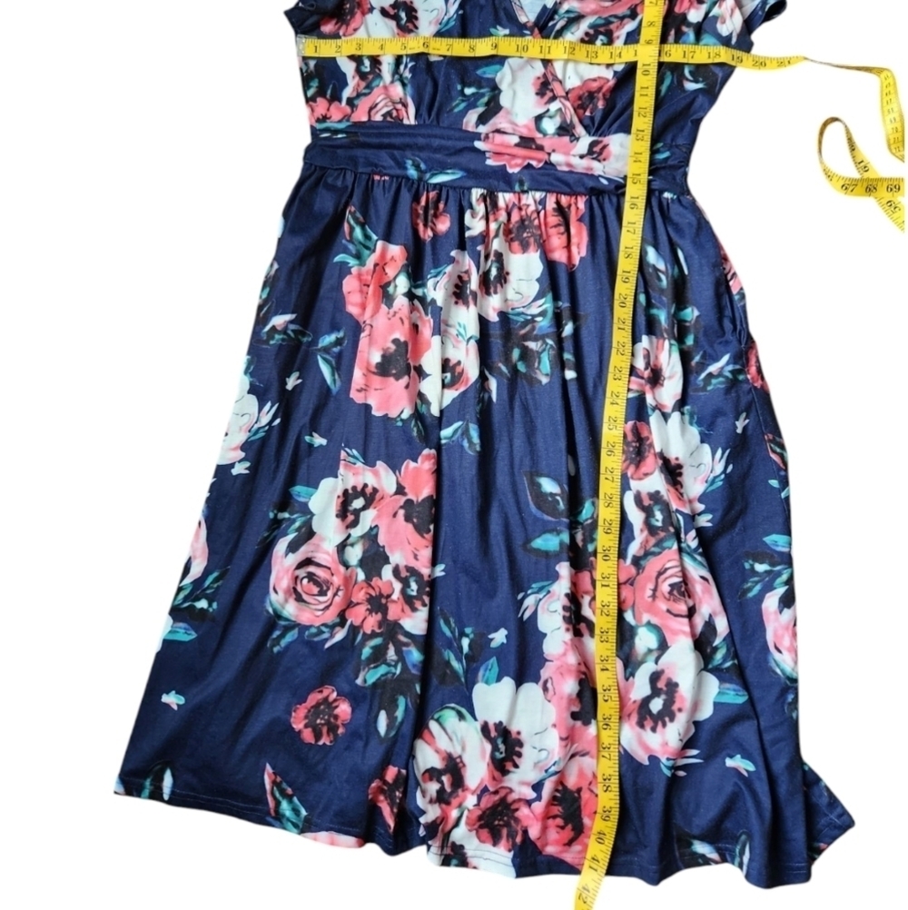 Ouges Women's Summer Short Sleeve V-Neck Floral S… - image 6